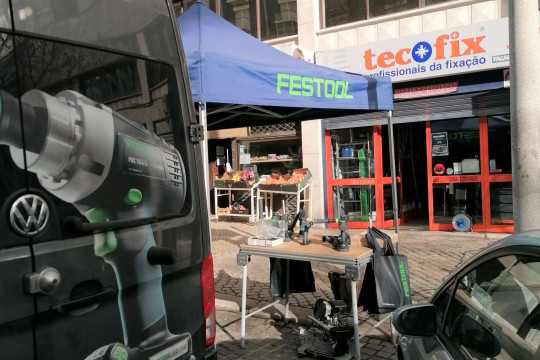 A Tecofix recebeu a Festool nas lojas da Quarteira e Lisboa