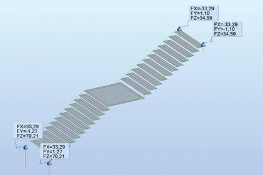 Dimensionamento de ligações para escada metálica